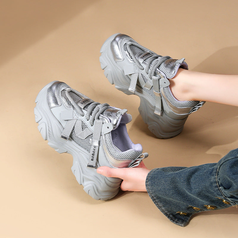 Women's Mesh Breathable Clunky Summer Fashion Platform Sneakers