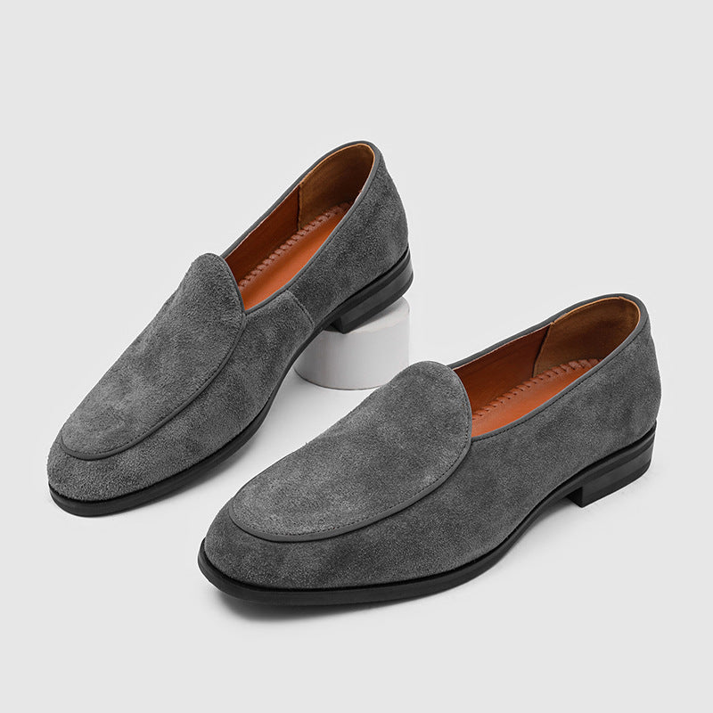 Men's High-grade Suede Stylish Korean Niche Gentleman Loafers/doug Shoes