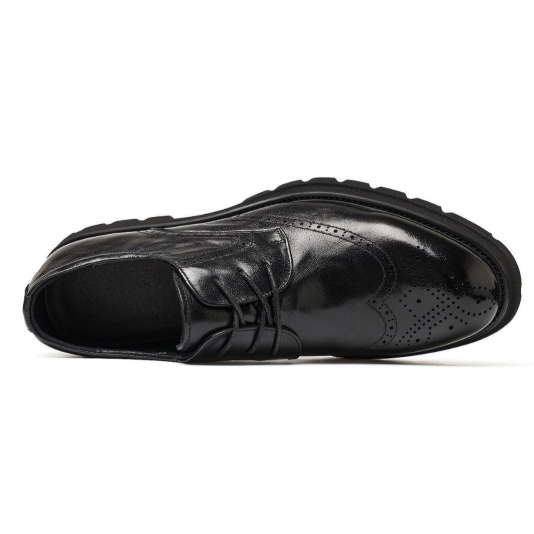 Men's Layer Cowhide Formal Business Slip-on Big Leather Shoes