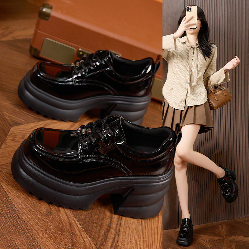 Women's Heightened Single Layer British Style Muffin Loafers