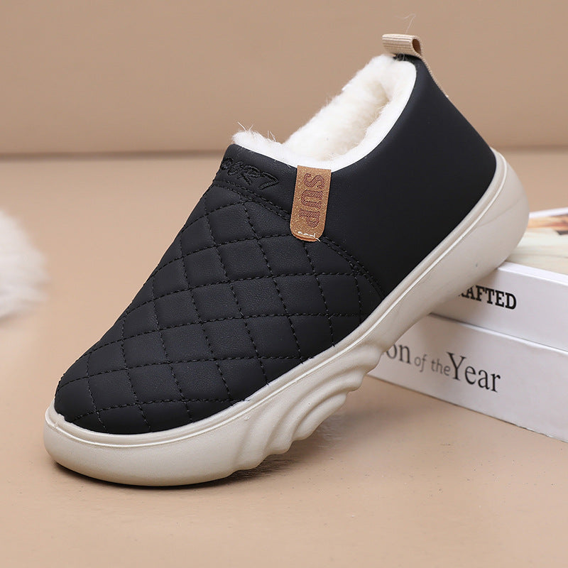 Women's Cotton Old Cloth Warm Slip-on Mother Boots