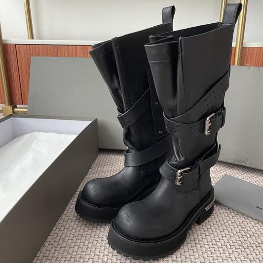 Women's & Men's High Quality Paris Venom Martin For Couple Breasted Genuine Boots