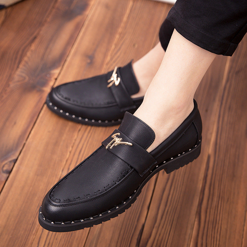 Men's Winter British Trend Pointed Club Hairdresser Casual Shoes