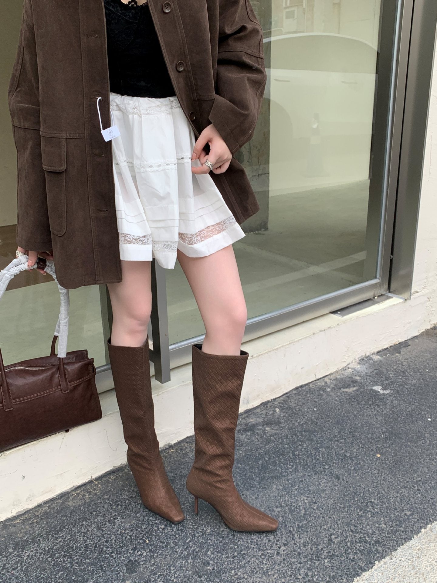 High Stiletto Long Tube Slip-on Wide Leg Female Boots