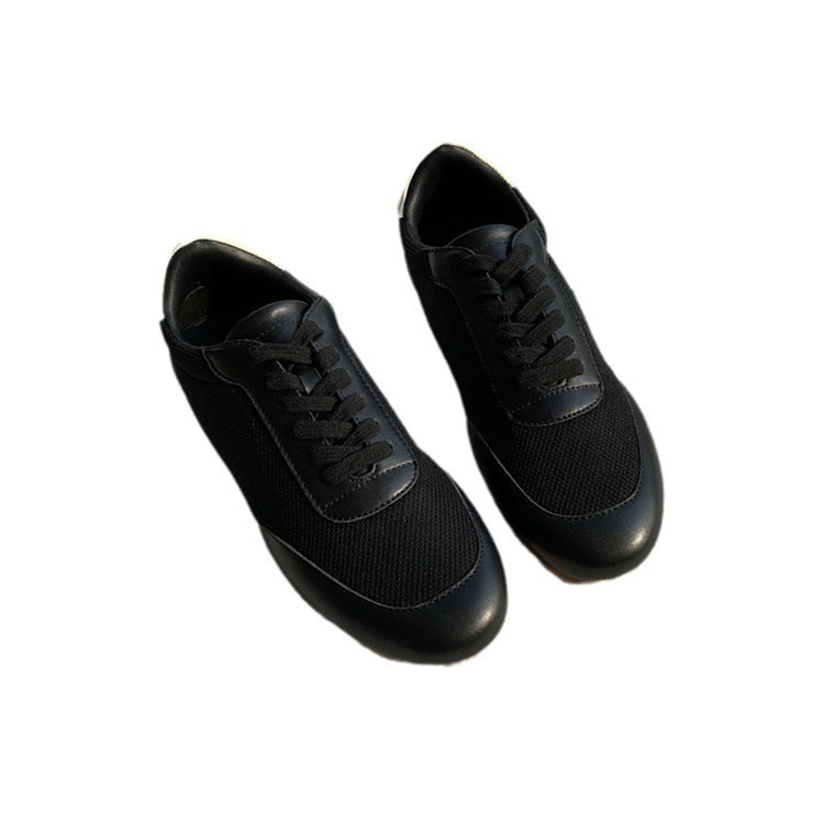 Solid Color Stitching Mesh Style For Sports Fashion Women's Casual Shoes