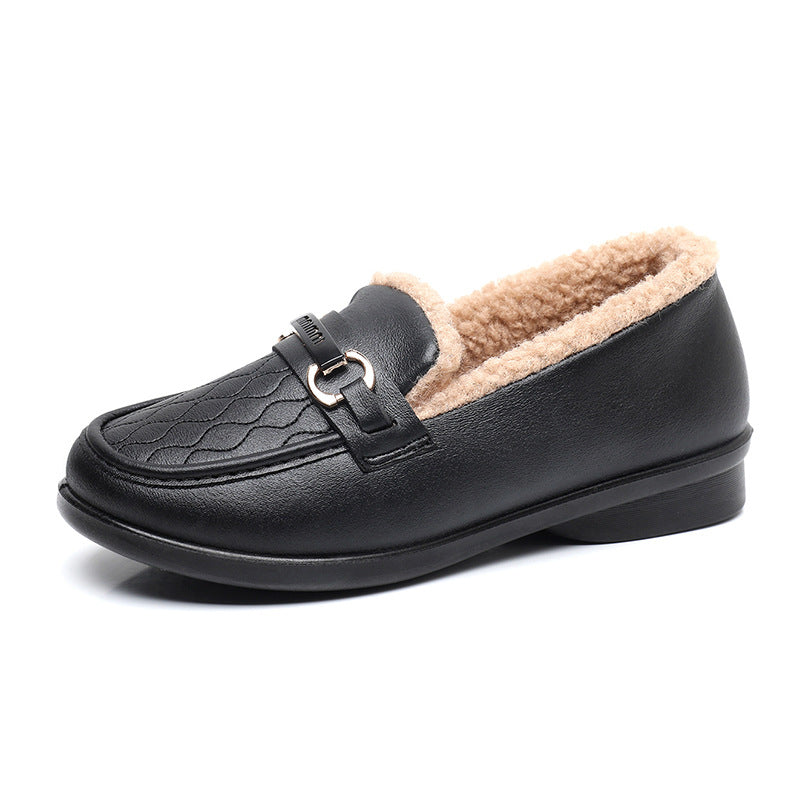 Women's Winter Fleece-lined Warm Fashion Outdoor Slip-on Women's Shoes