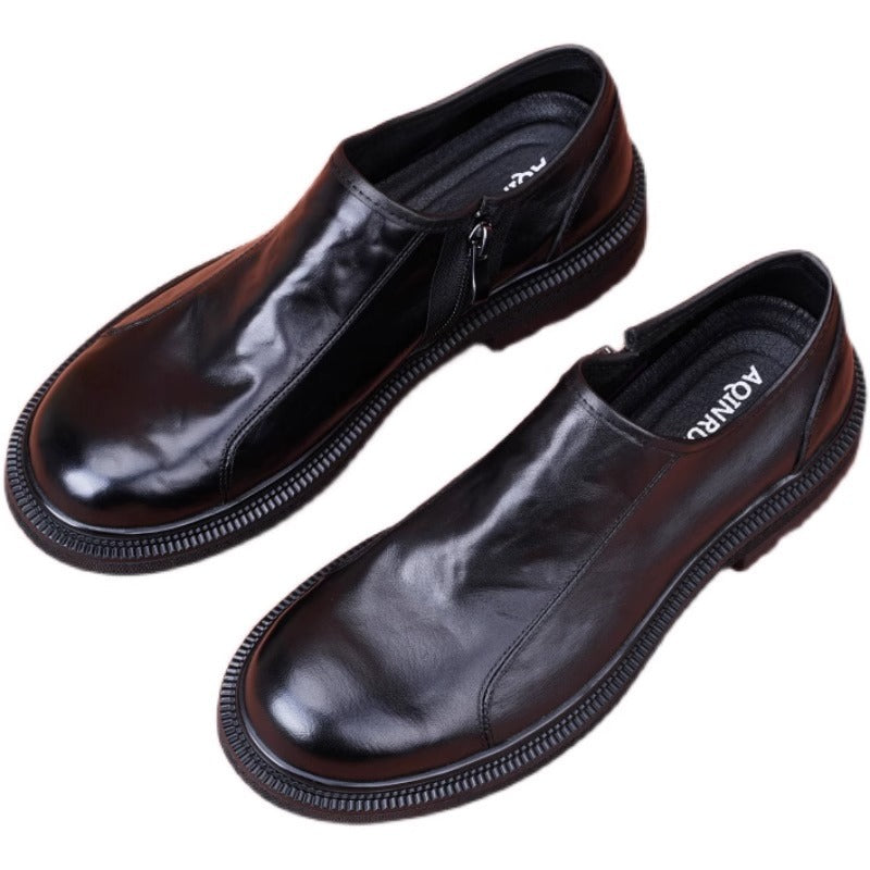 Men's Top Layer Cowhide British Tide Genuine Business Men's Casual Leather Shoes