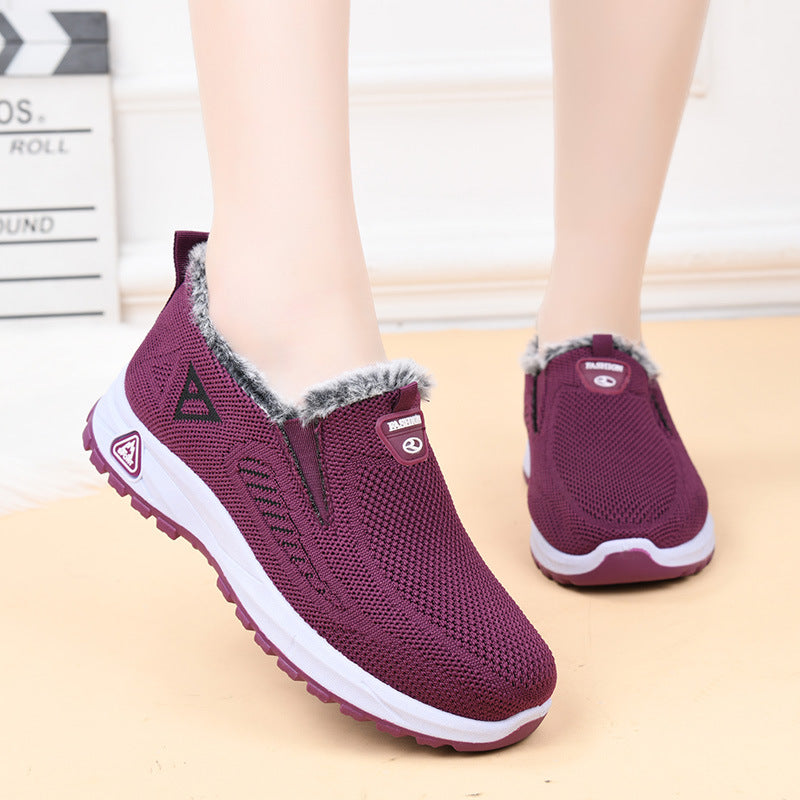 Deodorant Fleece-lined Thick Cotton Soft Bottom Warm Women's Shoes