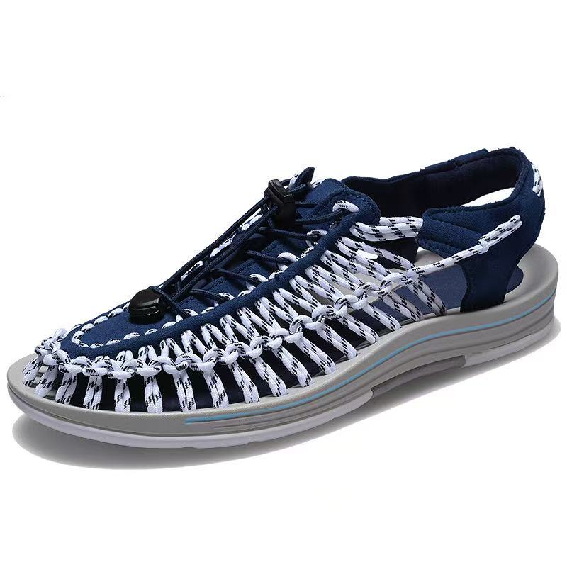 Men's Plus Size Summer Trendy Woven Roman Sandals