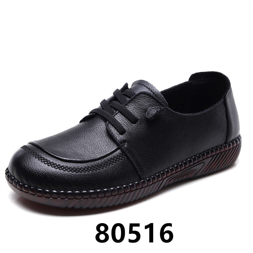 Women's Tendon Bottom Retro Flat Soft Comfortable Round Women's Shoes