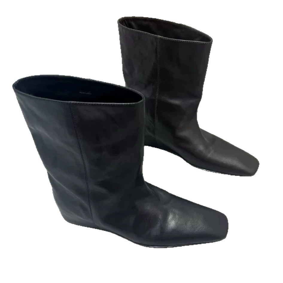 Women's Toe Height Increasing Insole Middle Short Women's Leather Boots
