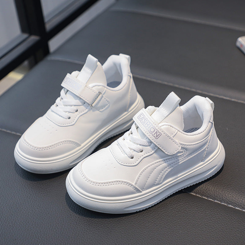 Korean Style Boy White Soft Bottom Kid's Sneakers