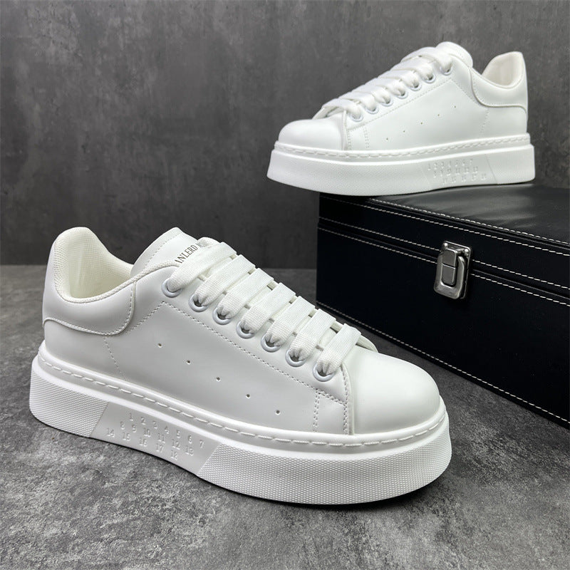 Men's Boys White Spring Platform Korean Fashion Men's Sports Shoes