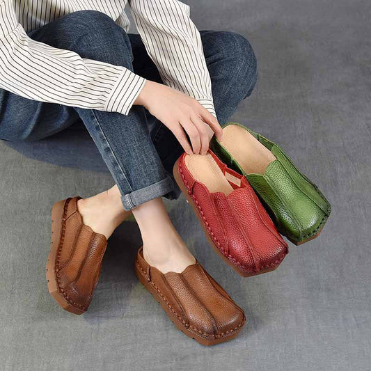 Outer Wear Closed Toe First Layer Flat Slippers