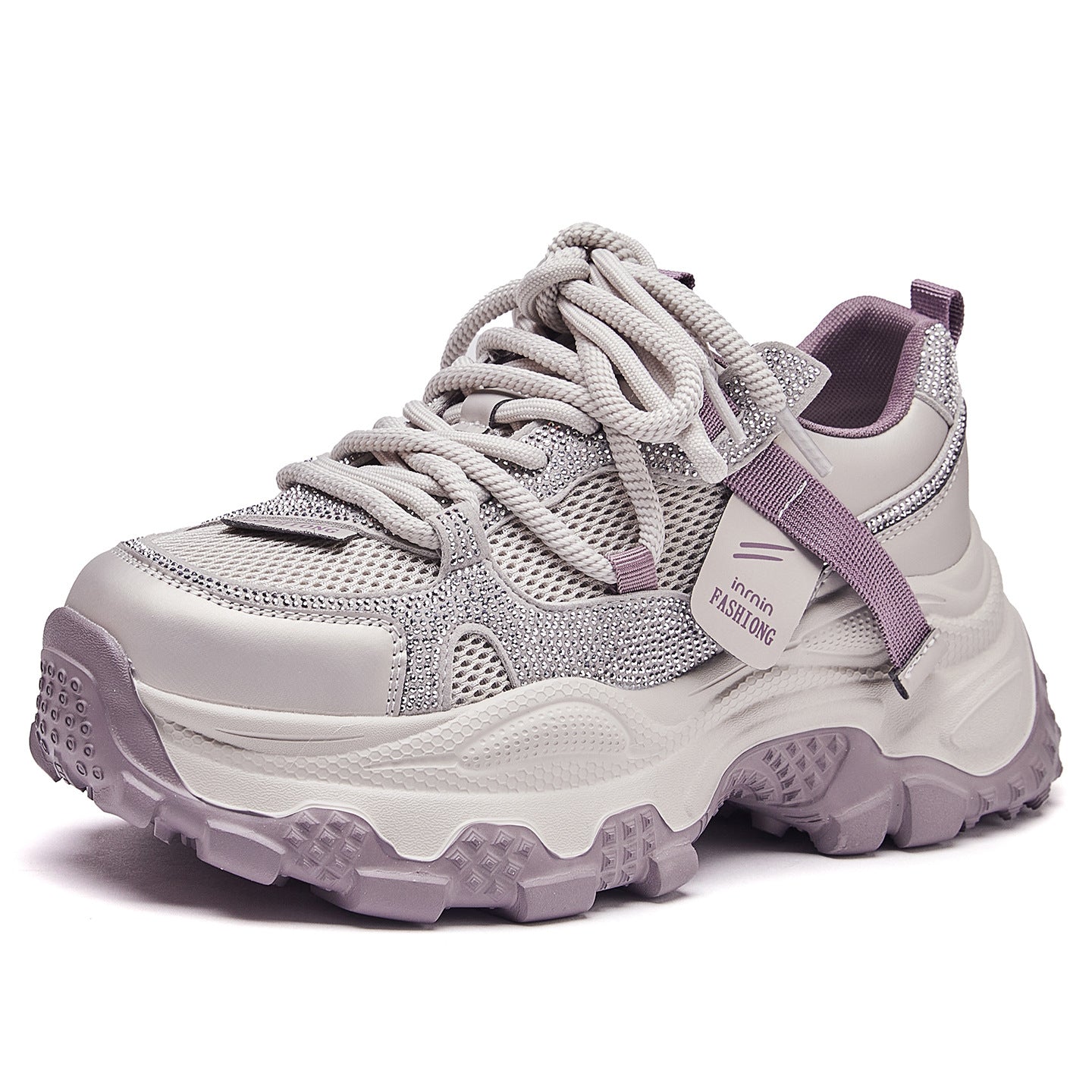 Women's Breathable Thick Bottom Increased Comfortable Lightweight Women's Sports Shoes