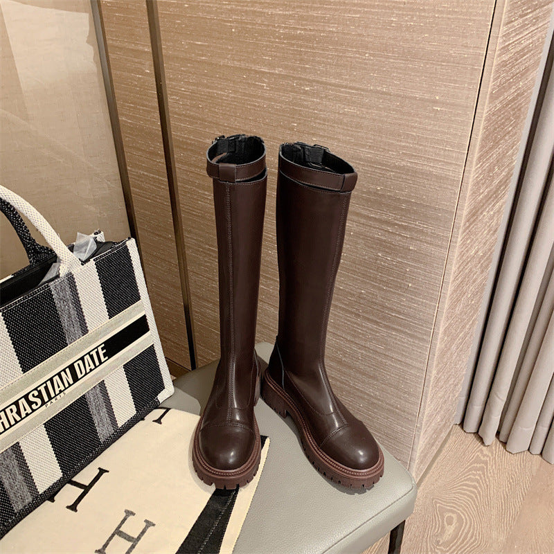 Female Slimming Tall Knight Thick Bottom Boots