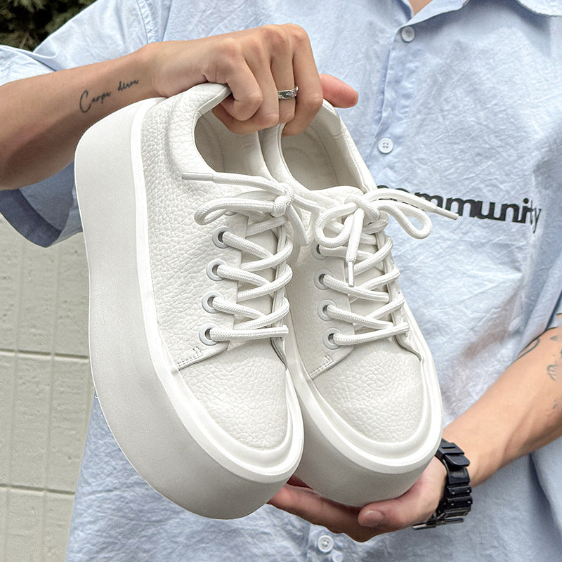 Men's Korean Style Trendy Platform Hight Increasing British Men's Board Shoes