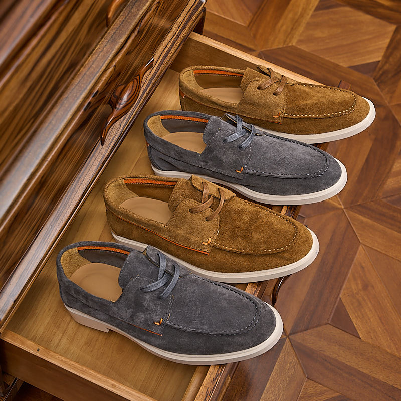 Men's Genuine Soft Bottom Boat Suede Breathable British Loafers/doug Shoes