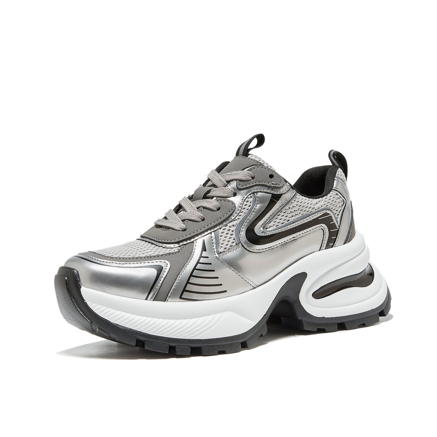 Women's Retro Platform Elevator Wild Dad Summer Breathable Mesh Sneakers