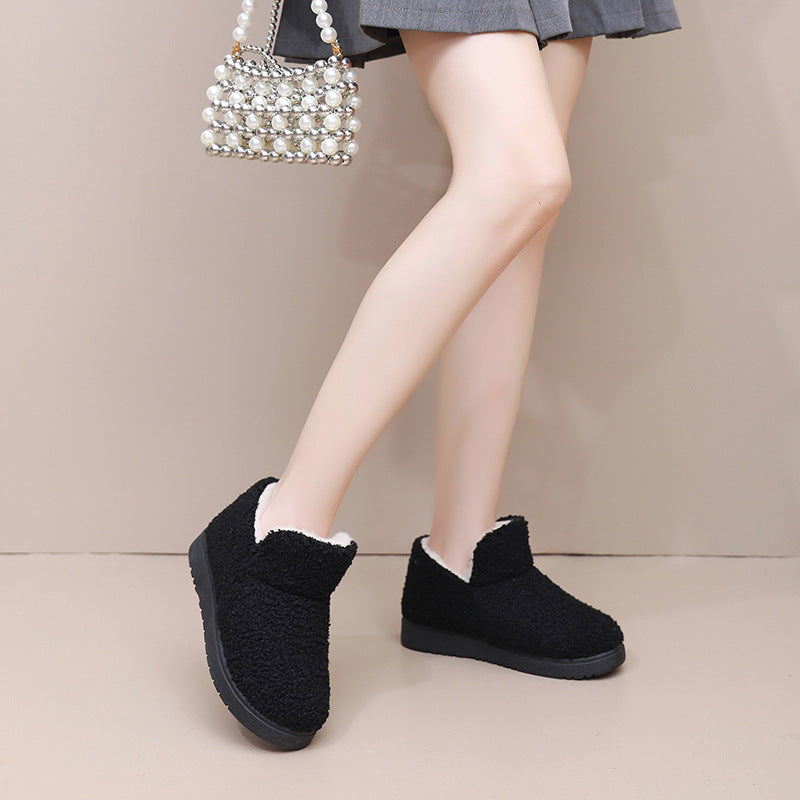 Women's Old Platform Ankle Wrap Cotton Outer Wear Women's Shoes