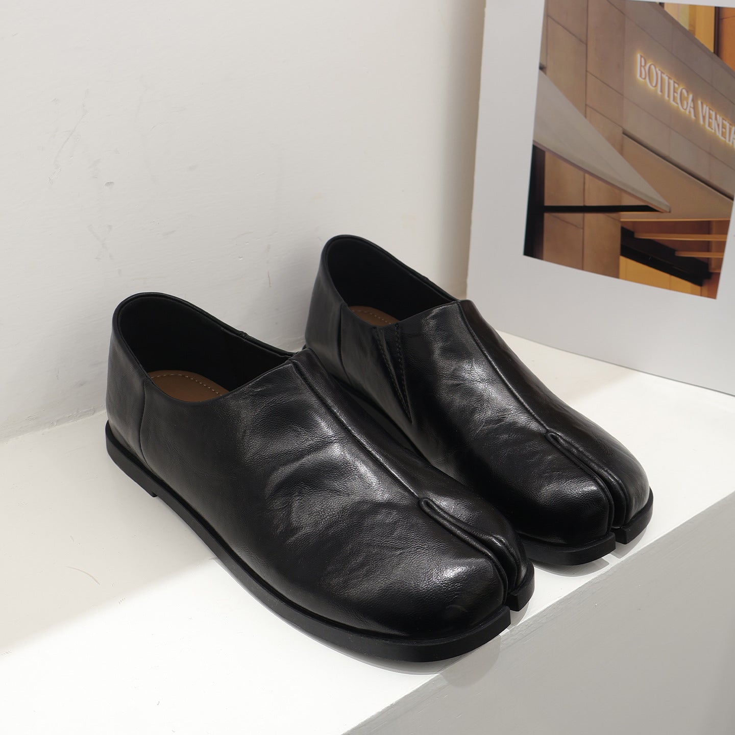 Women's Flat Chunky Low Fashion Split Toe Loafers