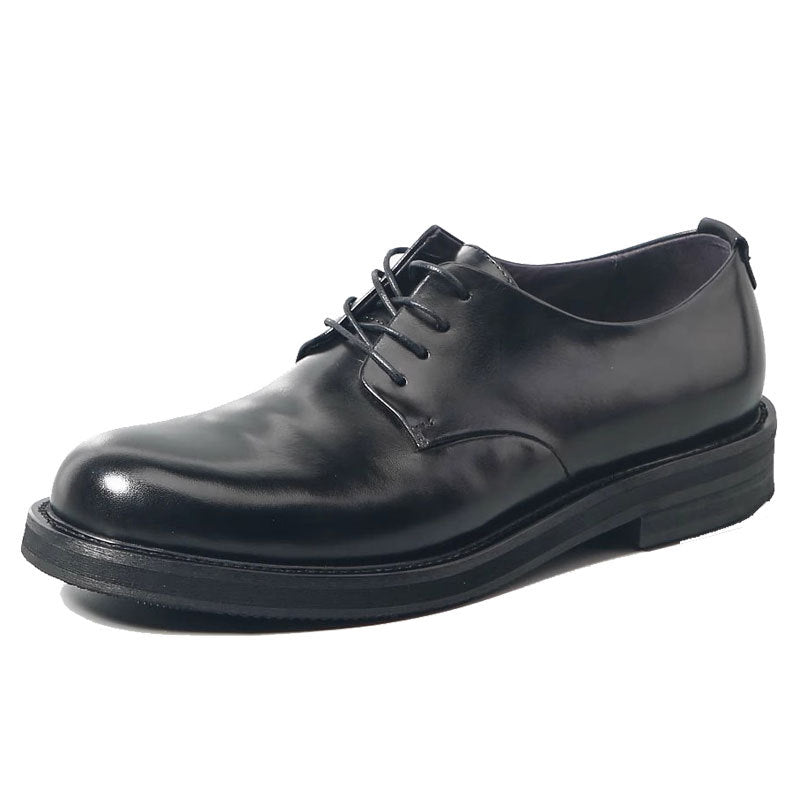Men's Cowhide Summer Breathable Thick-soled Big Head Men's Casual Leather Shoes