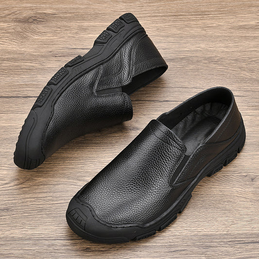 Men's Business Breathable Dad Soft Bottom Light Waterproof Men's Casual Leather Shoes