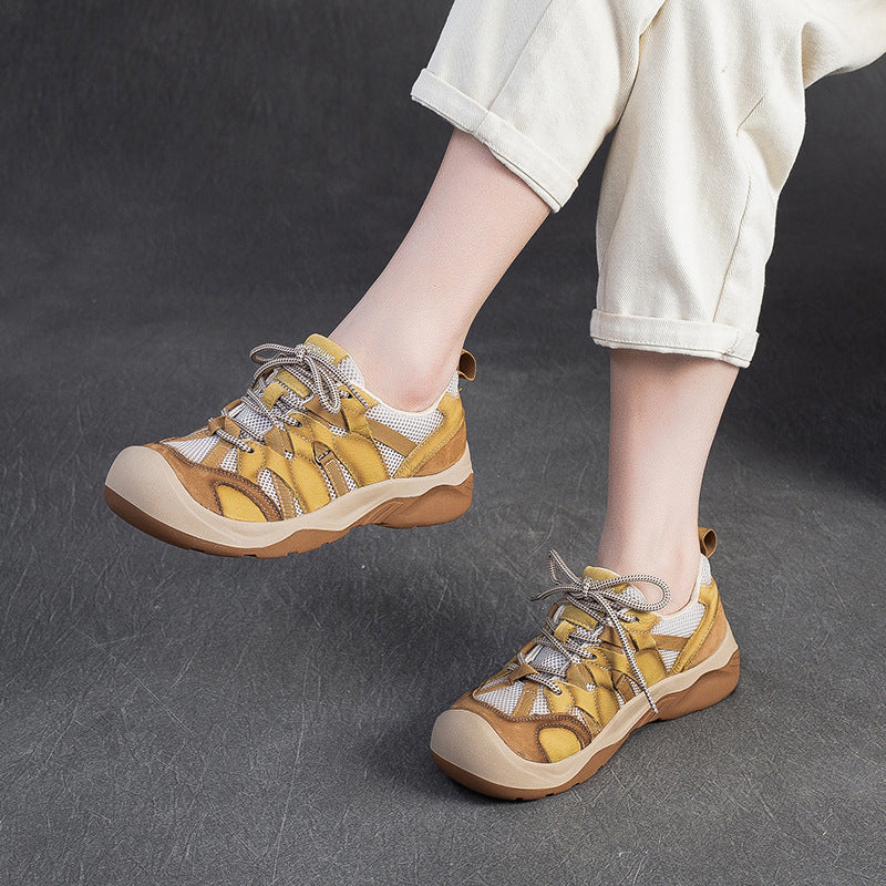 Women's Breathable Mesh Surface Lightweight Color Matching Pumps Fashion Ugly Women's Casual Shoes