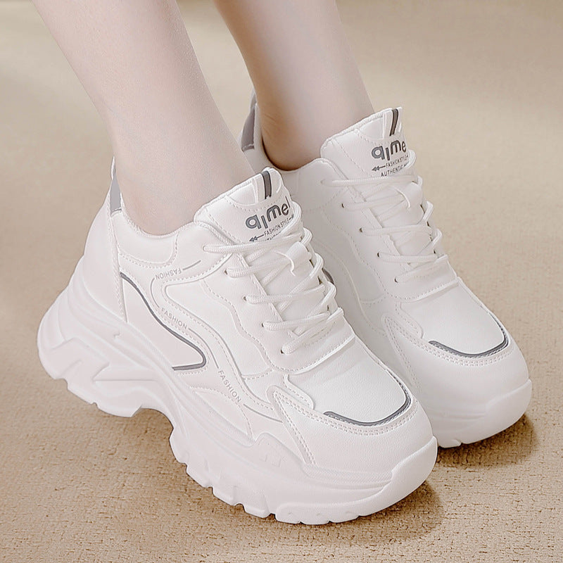 Women's Height Increasing Insole Fashion Clunky Sports Casual Shoes