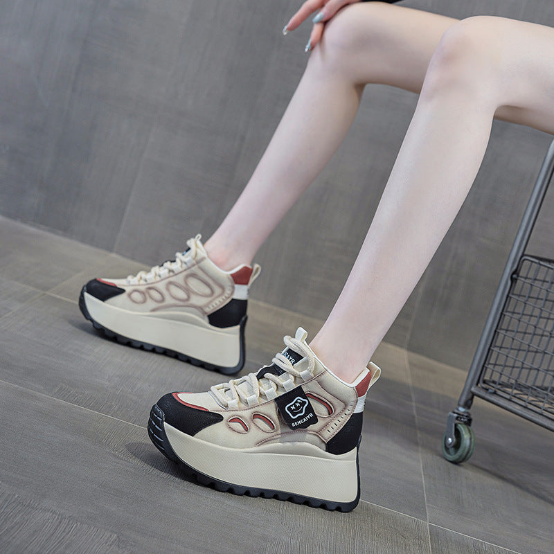 Women's Platform Dad Fleece-lined Fashion Small Women's Casual Shoes