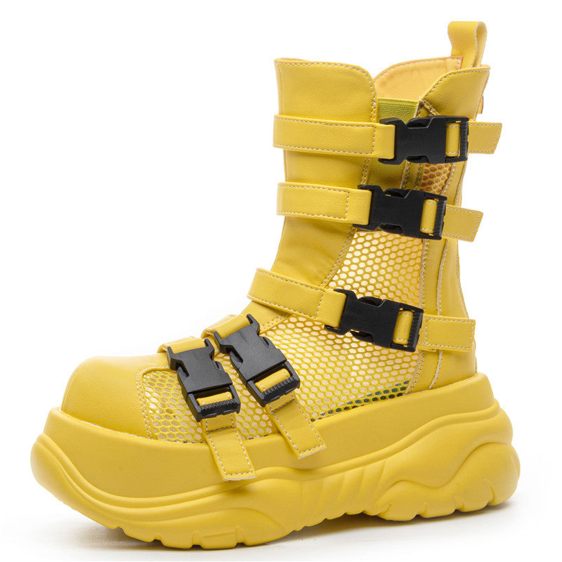 Summer Thick Bottom Hollow Hole Mesh Sandals