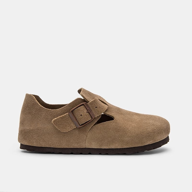 All-inclusive Lovers Genuine Cow Suede Cork Slip-on Lofter Casual Shoes