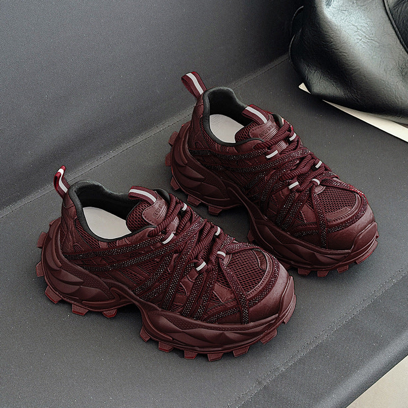 Women's Goods Full Diamond Platform Dad Spring Versatile Women's Sports Shoes