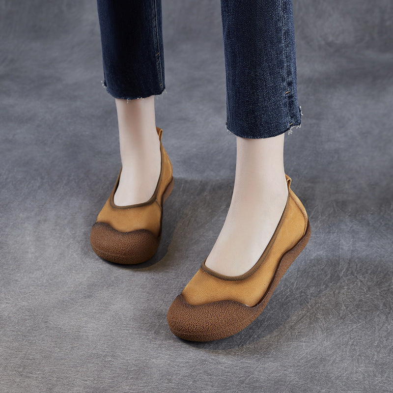 Women's Genuine Artistic Flat Low-cut Soft Bottom Casual Shoes