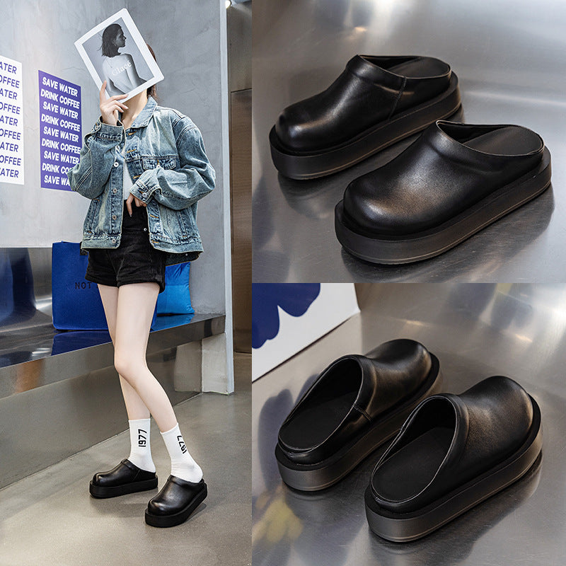 Women's Mickey Summer Outdoor Leisure Thick-soled Lazy Slippers