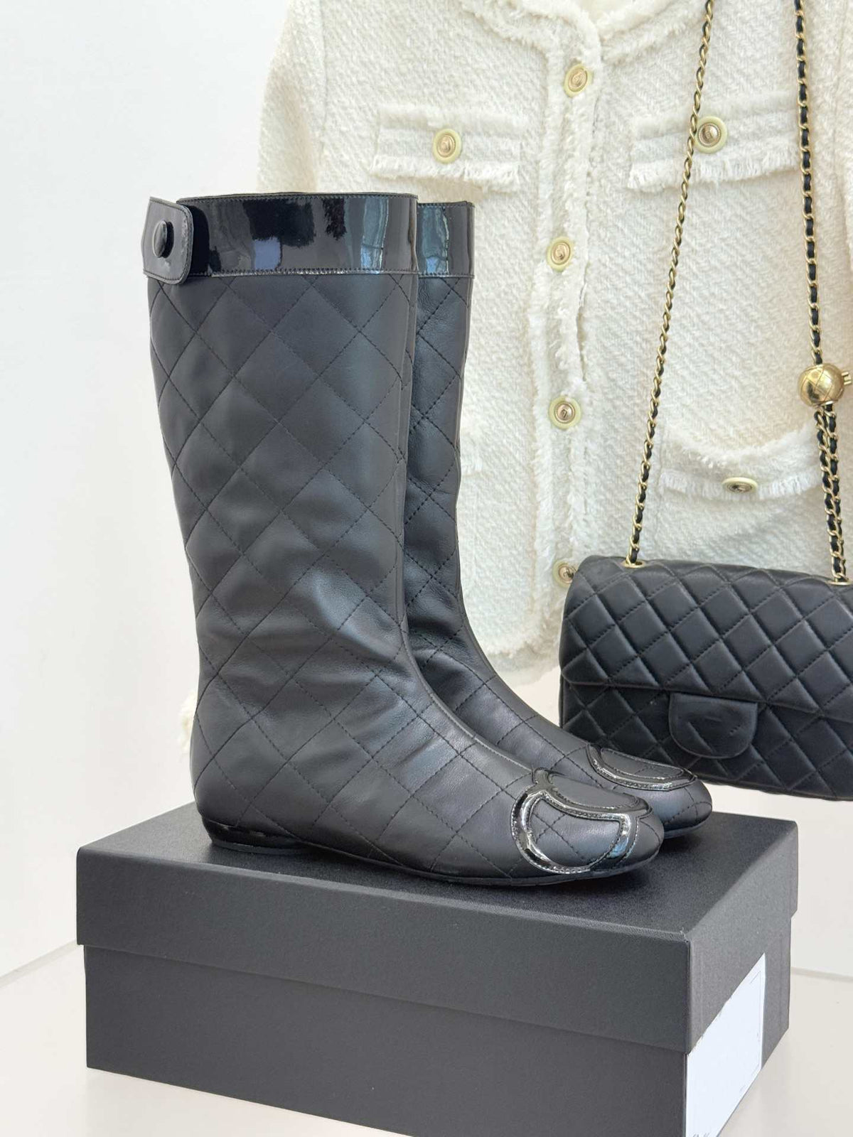 Female High Round Head Thick Knee-high Women's Fashion Shoes