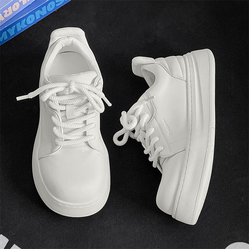 Men's Niche Solid Color Platform Big Toe Sneakers