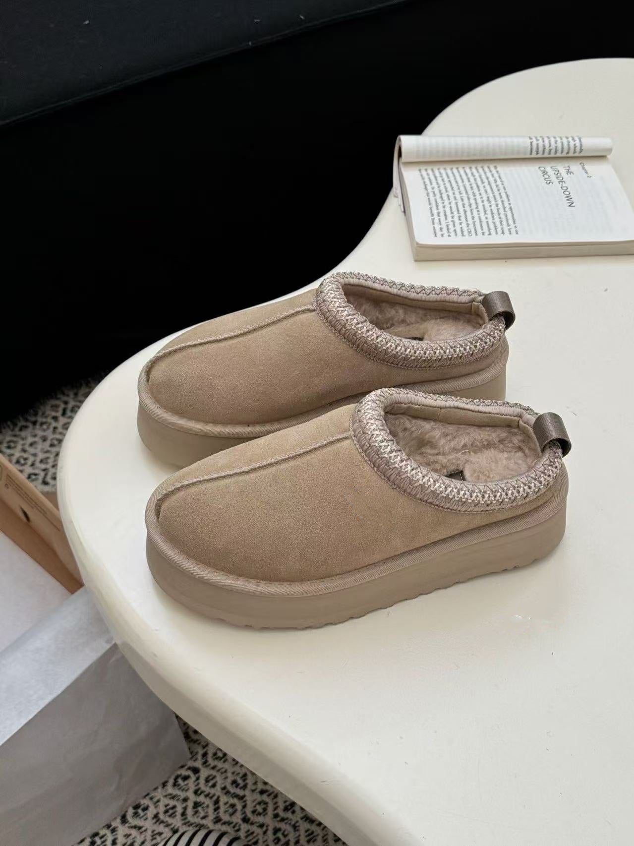 Women's Fur Integrated Ethnic Style Thick Bottom Winter Warm Women's Shoes