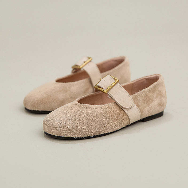 Women's Bottom Pumps First Layer Cattlehide Fashion Women's Casual Shoes