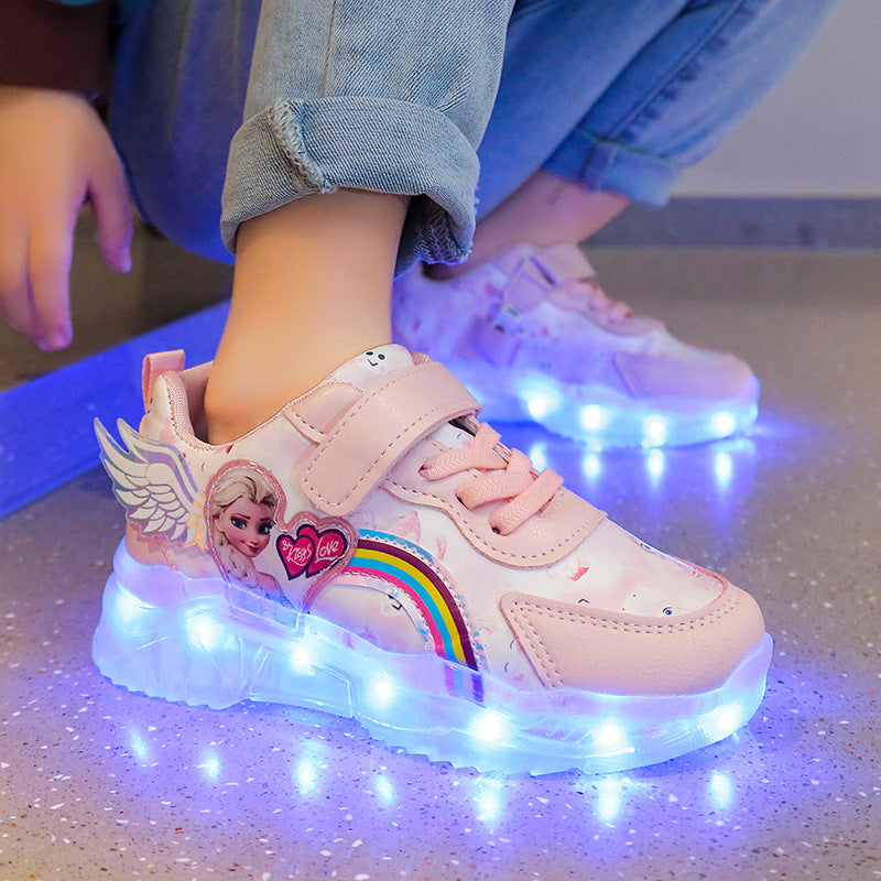 Horse Running Light Luminous Up Boy Kid's Sneakers