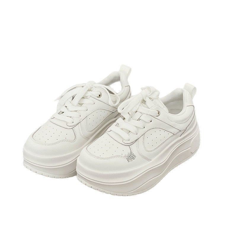 Breathable Heightened Easy Wear Stitching Trendy Sneakers
