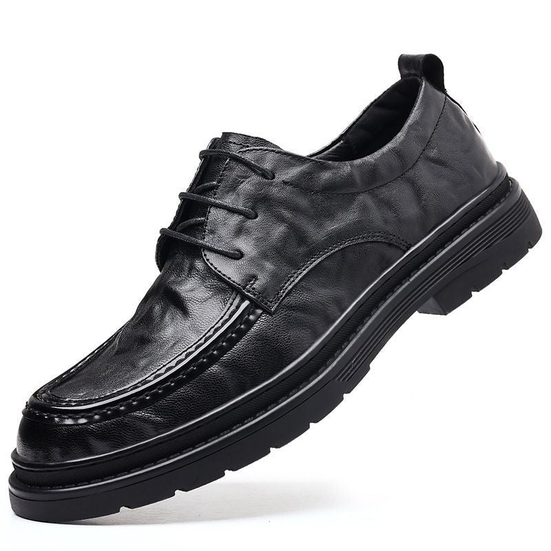 Men's Business British Style Thick-soled Grip Pattern Sneakers