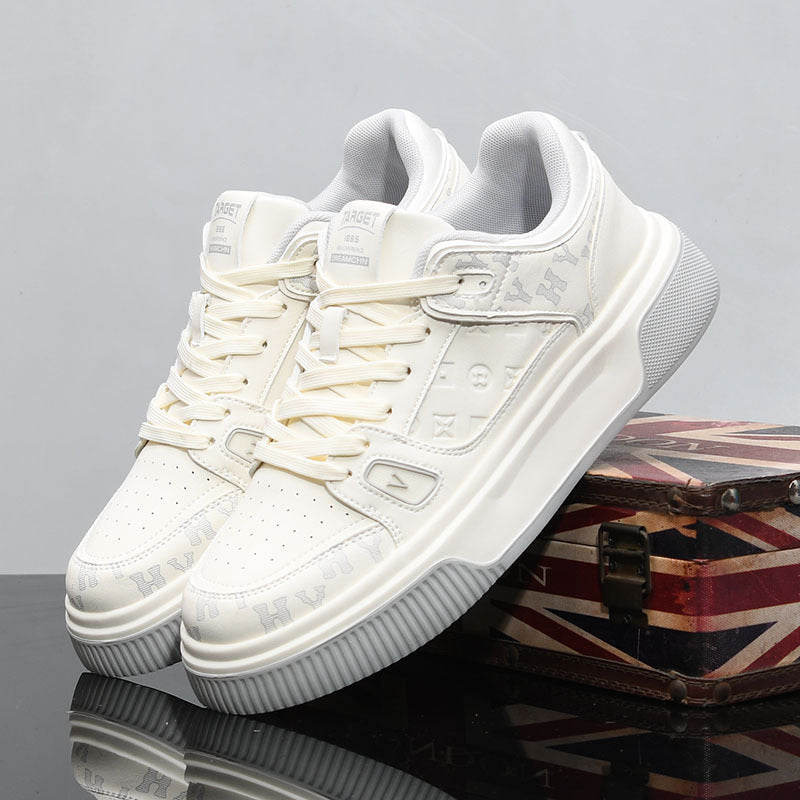 Men's Platform White Breathable Trendy Increased Daddy Sneakers