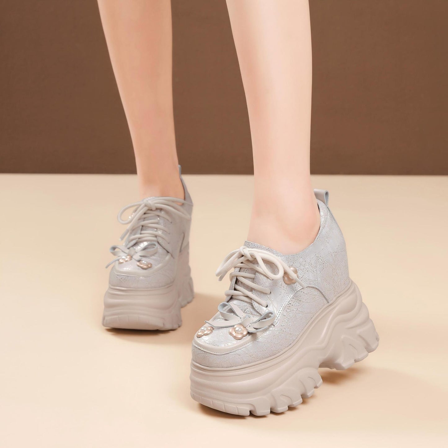 Women's Bow Small British Fashion Deep Mouth Women's Casual Shoes