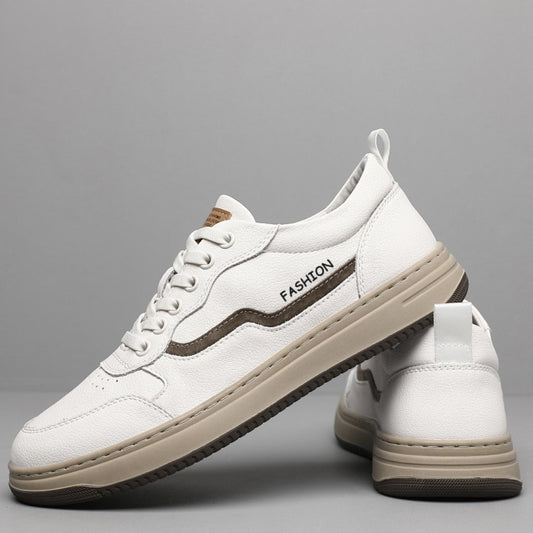 Attractive Men's Simple White Sports Fashionable Men's Board Shoes