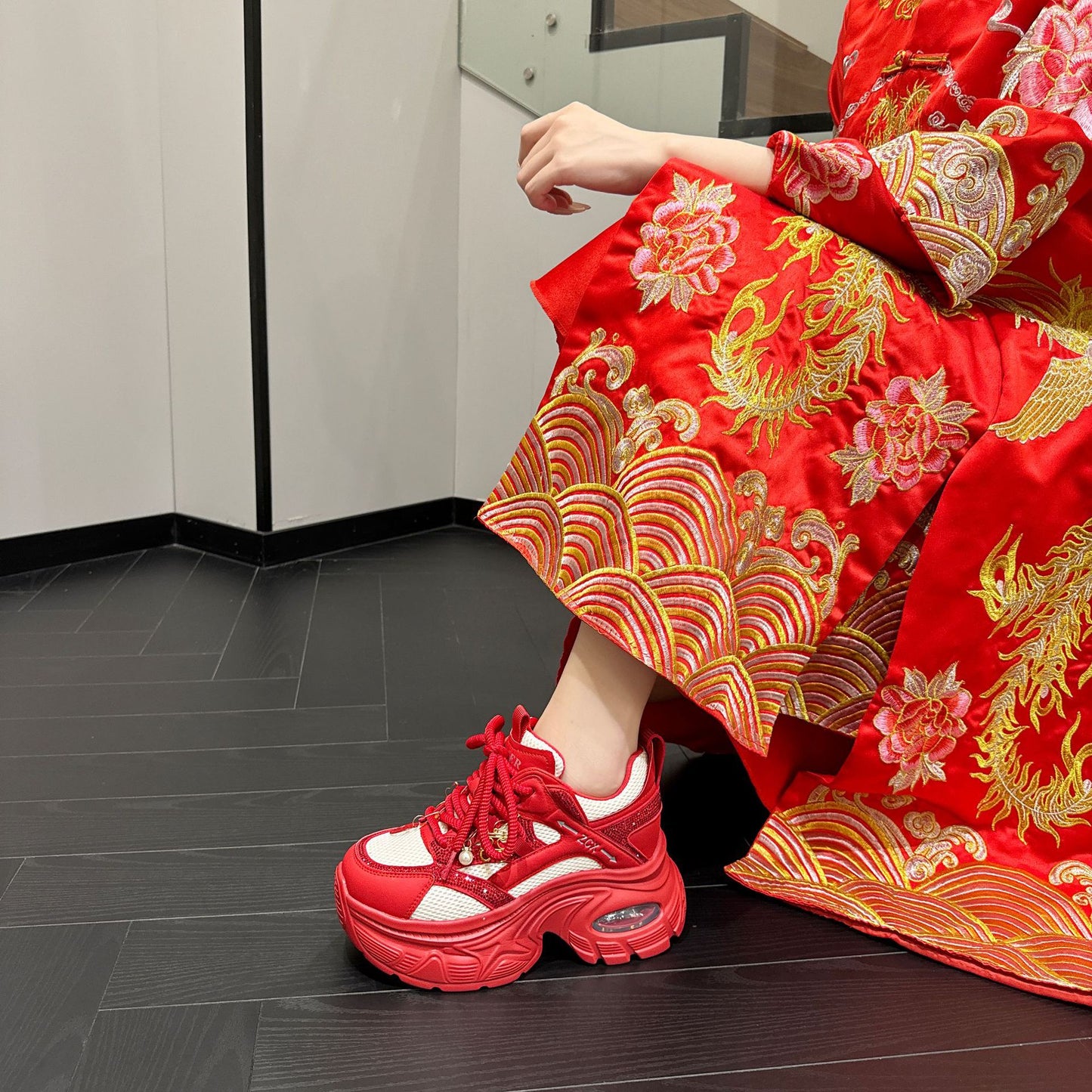 Wedding Female Life Red High Dad Raise The Bottom Bridesmaid Heels