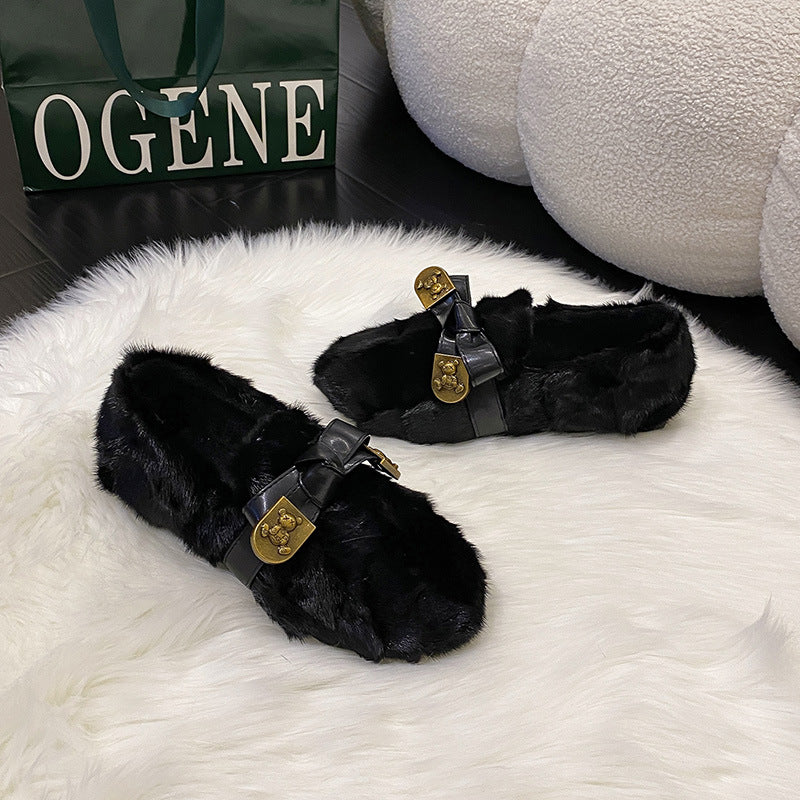 Winter Korean Style Flat Extra Thick Thermal Women's Shoes