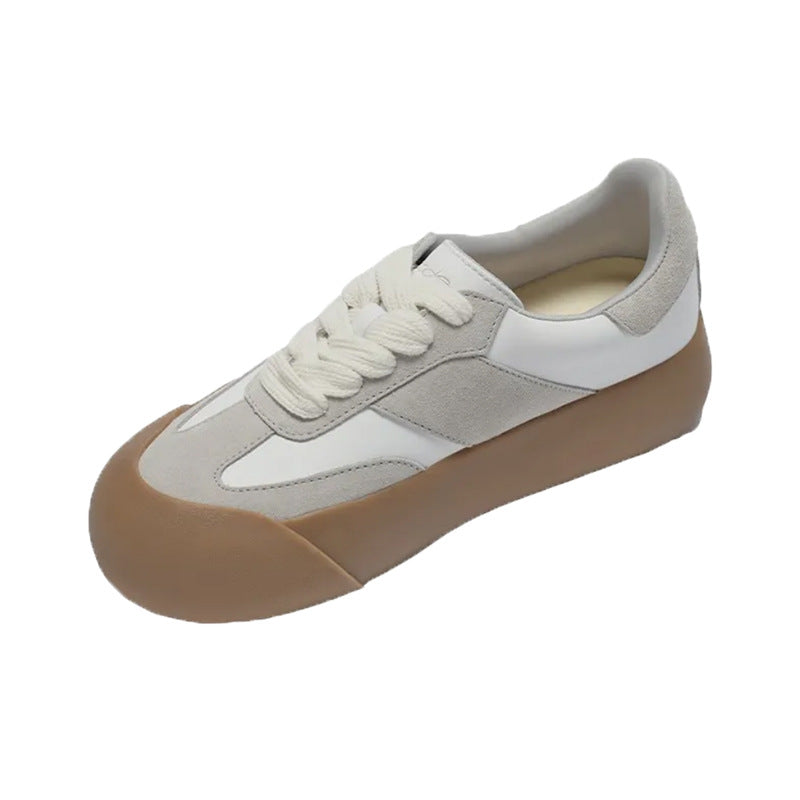 Rose Salt Puffy Preppy Style German Training Outer Wear Retro Women's Casual Shoes