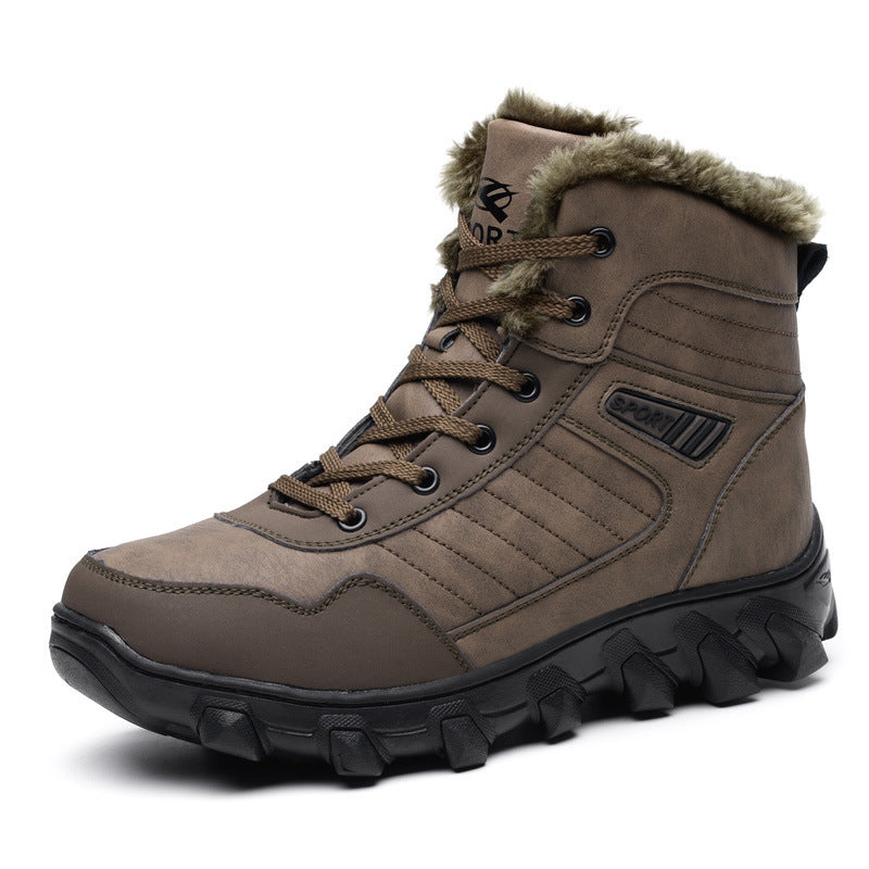 Men's Winter Northeast Cotton Padded Plus Size Warm Veet Thickened Snow Boots