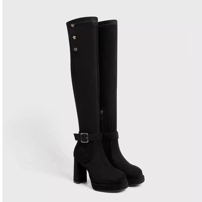 Women's Stretch Korean Drama Female Owner Ancient Early Waterproof Platform Increased Heels